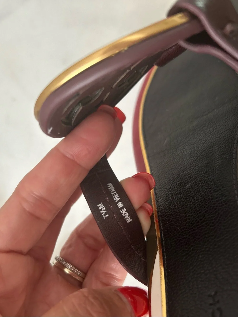 Tory Burch Multicolor Leather Logo Thong Sandals